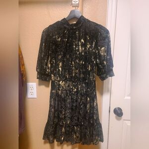 Black & Gold Cocktail Dress - size S